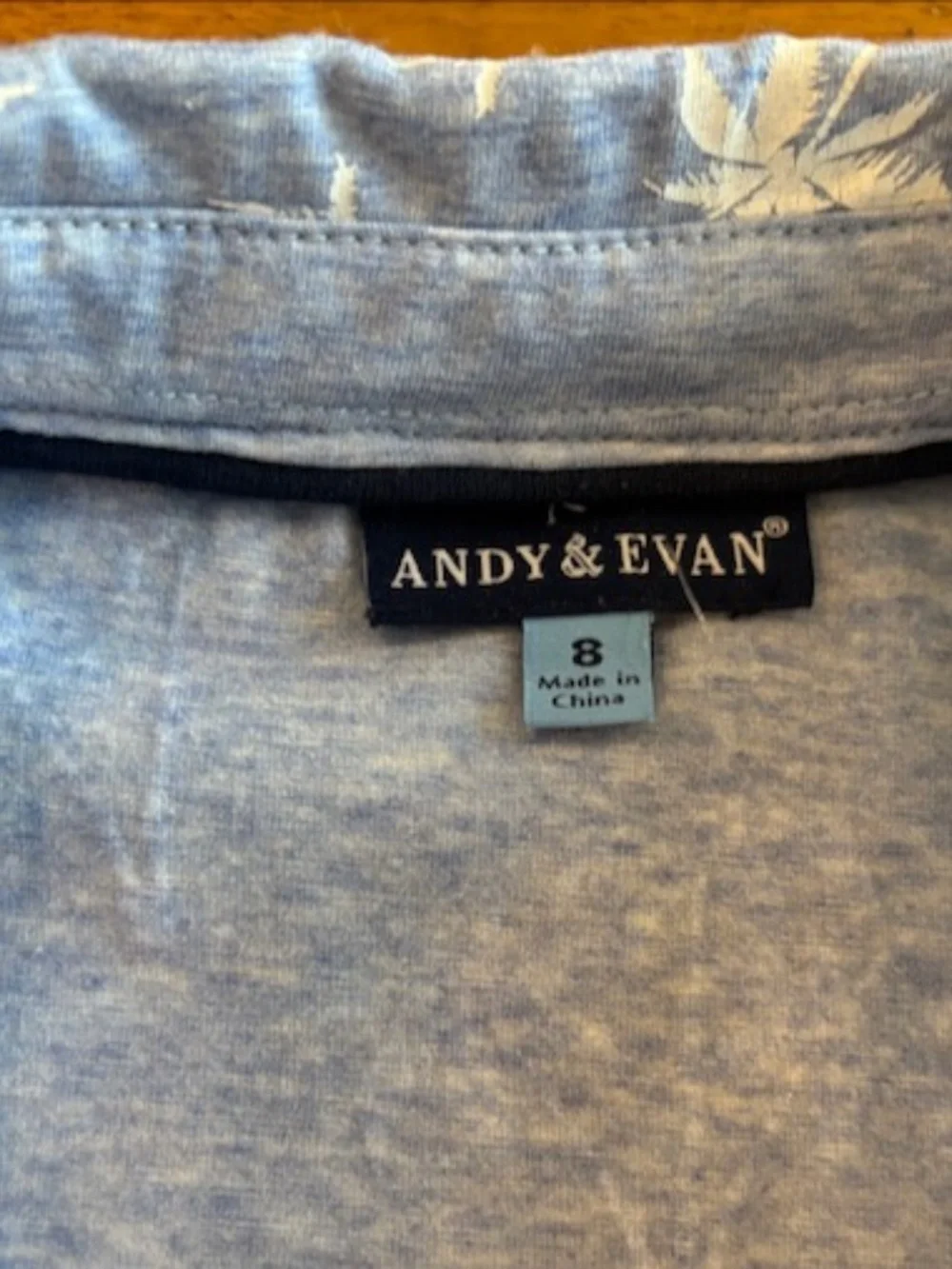 Andy & Evan Boys Light Blue Short Sleeve Button Down Polo w/ Palm Springs Sz 8